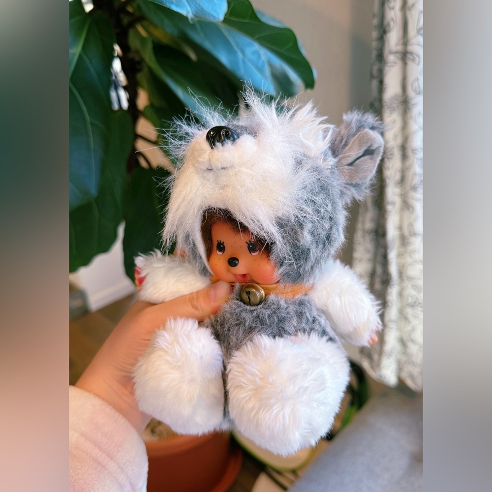 Monchhichi dog plushie